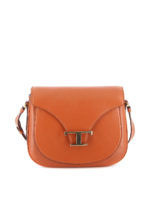 Borsa in pelle liscia con fibbia T