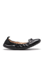 Ballerine nere in pelle con fiocchetto