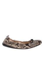 Ballerine stampa rettile con fiocchetto