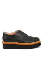 Oxford brogue in pelle con zeppa