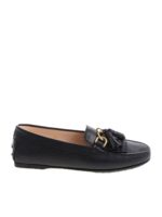 Mocassino nero con nappe