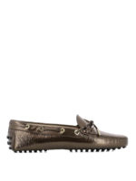 Mocassini marroni metallizzati