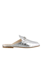 Sabot in pelle stampa coccodrillo