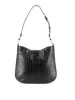 Borsa hobo pelle stampa cocco con doppia T