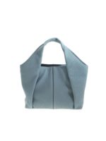 Borsa a spalla in pelle azzurra