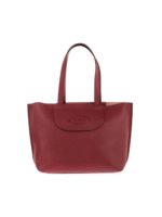 Borsa a spalla bordeaux con logo