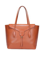 Borsa media New Joy marrone in pelle