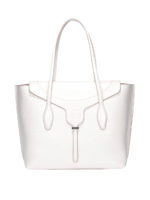 Borsa media New Joy bianca in pelle