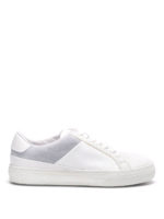 Sneaker in pelle e tela