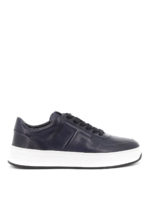 Sneaker in pelle blu scuro
