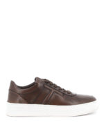 Sneaker in pelle marrone scuro