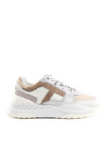 Sneaker in pelle e tecno retina