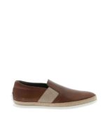 Slip-on marroni con inserto effetto corda