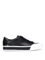 Sneaker in pelle con intreccio