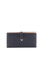 Portafoglio nero con logo T dorato