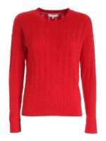 Pullover rosso con ricamo logo