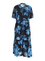 Abito Voile Floral nero