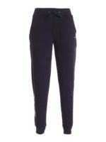 Pantalone blu con stampe logo