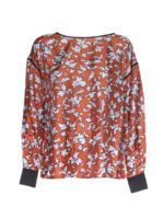 Blusa arancione stampata