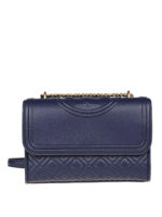 Borsa Fleming piccola in pelle blu