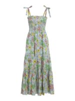 Abito floreale in misto cotone