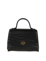 Borsa Kira Chevron nera in pelle trapuntata