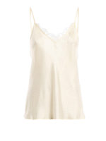 Top Cami in seta con dettaglio in pizzo