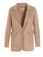 Giacca in panno double color cammello