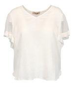 Blusa con maniche in pizzo