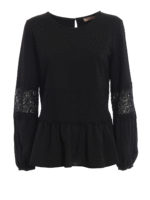 Blusa con banda macrame