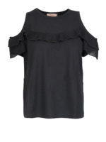 Blusa con balza plisse
