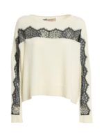 Maglione con banda in pizzo