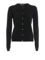 Cardigan girocollo con bottoni gioiello