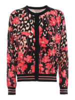 Cardigan con stampa floreale