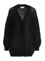 Cardigan oversize scollo a V nero