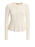 Cardigan con orlo peplum