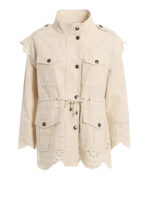 Giacca multi tasche con ricami