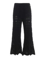 Pantaloni svasati effetto pizzo