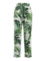Pantaloni in cotone stampa tropicale