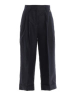 Pantaloni crop a gamba ampia