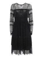 Abito in tulle con pizzo e frange