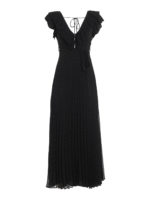 Abito smanicato in georgette plisse