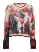 Maglione con motivo floreale impreziosito