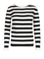 Maglia a righe con bottoni strass