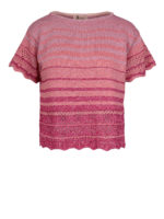 T-shirt in maglia a righe con lurex
