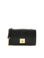 Borsa a tracolla nera con logo