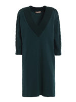 Abito in jersey con inserti a trecce