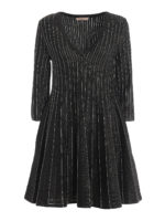 Abito effetto plisse in maglia di lurex