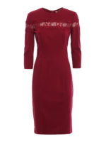 Abito aderente in maglina con pizzo