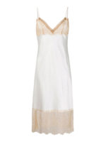 Abito a sottoveste in raso con pizzo